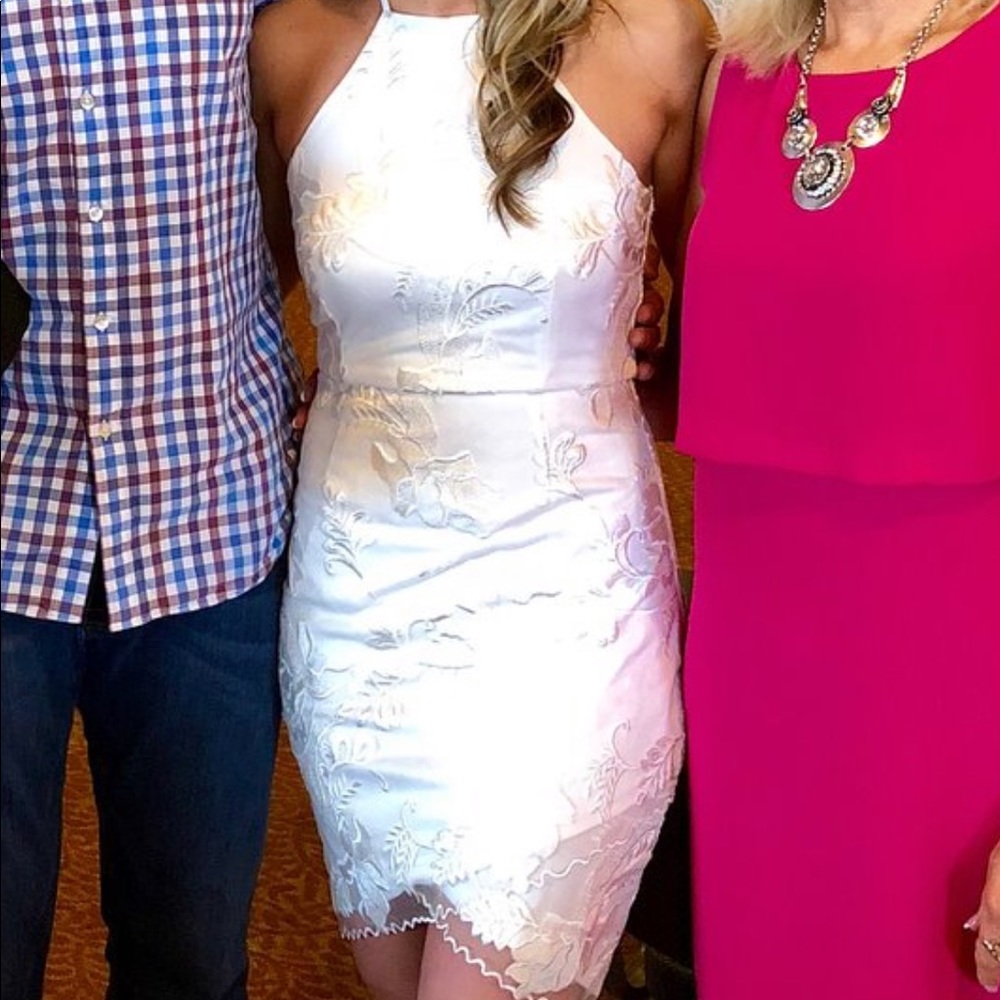 White floral dress